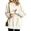 Women's Casual Printed Long Sleeve Sweatshirt Loose Fit Pullover Top