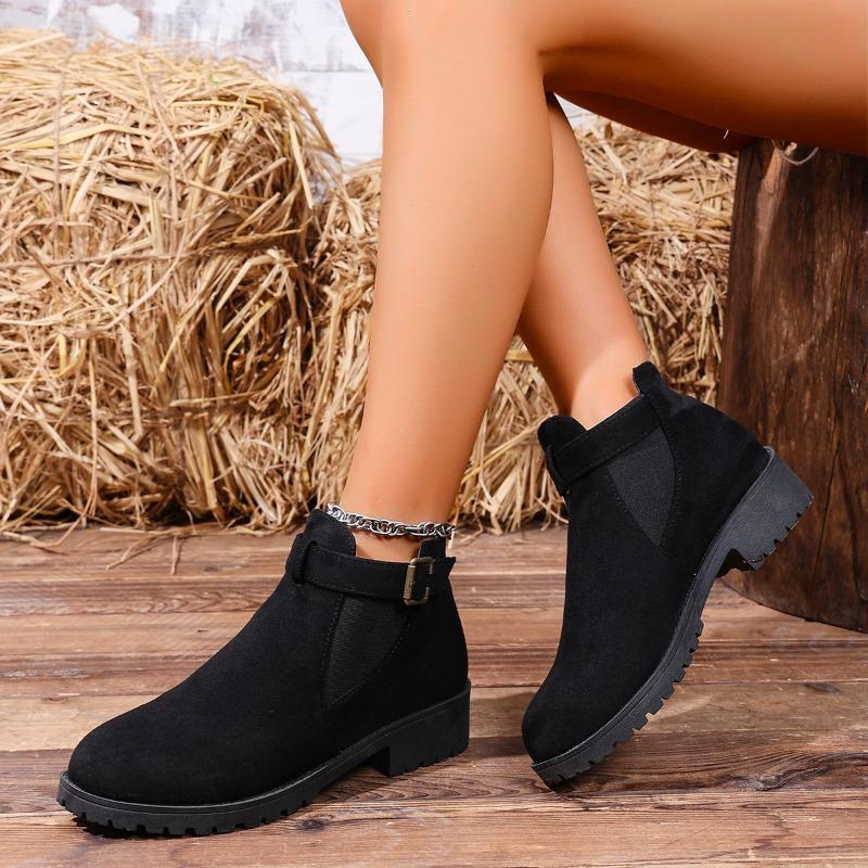 

Fashion Shoes Female 2025 Fashion Ankle Women s Boots New Belt Buckle Modern Boots Women Sexy Pointed Toe Best Seller Shoes for Women 43 чёрный