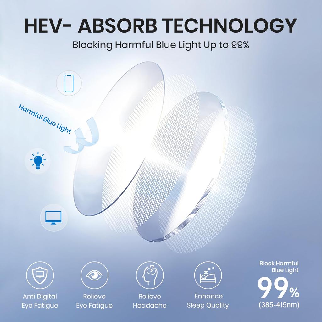 Cyxus Modische Runde Acetatrahmen-Brille mit Blaulicht-UV und einer Schlankmachenden Unisex-Blockierung, Schutz, Effekt, (8326T01, Schwarz)