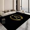 Black Golden Crown Letter Bathroom Mat Anti-slip Absorb Water Long Strip Cushion Bedroon Mat Welcome Doormat