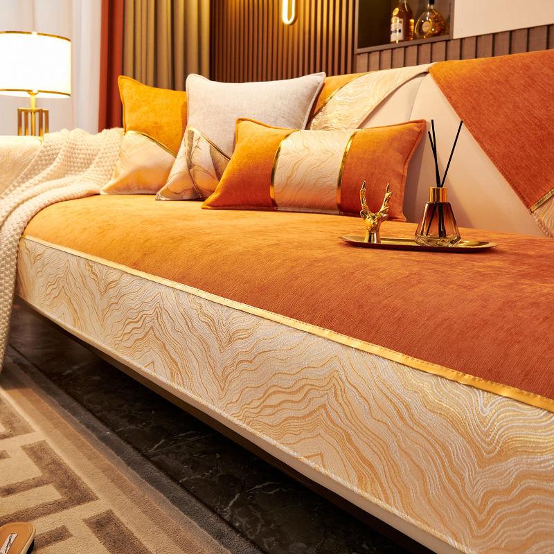 Orange Sofakissen Universell für alle Jahreszeiten, Neue rutschfeste Sitzkissenbezug Bezugstuch Handtuch