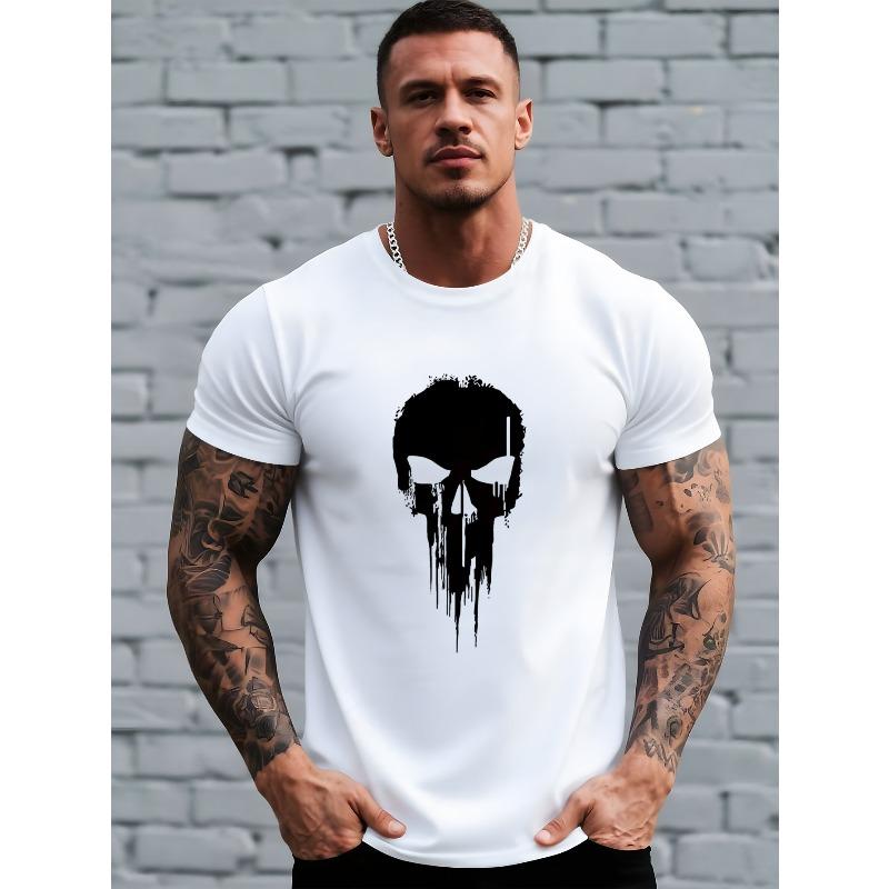 Rozmiary europejskie Nadruk Męska Modna Koszulka Outdoorowa, Klasyczna Męska Koszulka Street Fashion, Na Co Dzień, Do Domu, Miękki Oddychający Szybkoschnący Materiał