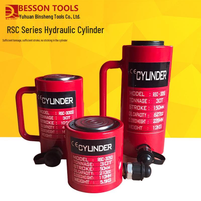Ultra-thin Hydraulic Jack with Split Cylinder: Short, Long, or Extended Types – 10T, 20T, 30T, 50T, 100T, 200T