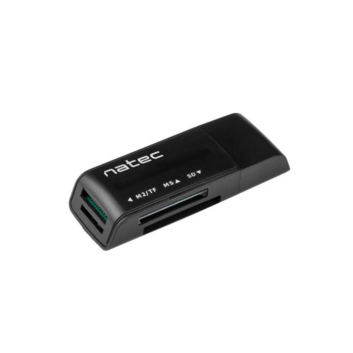 Lecteur De Carte NATEC MINI ANT 3 - SDHC, MMC, M2, Micro SD - USB 2.0 Noir NCZ-0560