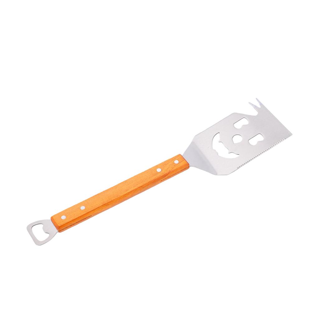 Barbecue Cutlery Set Multifunctional Stainless Steel BBQ Spatula with Tongs for Outdoor Cooking