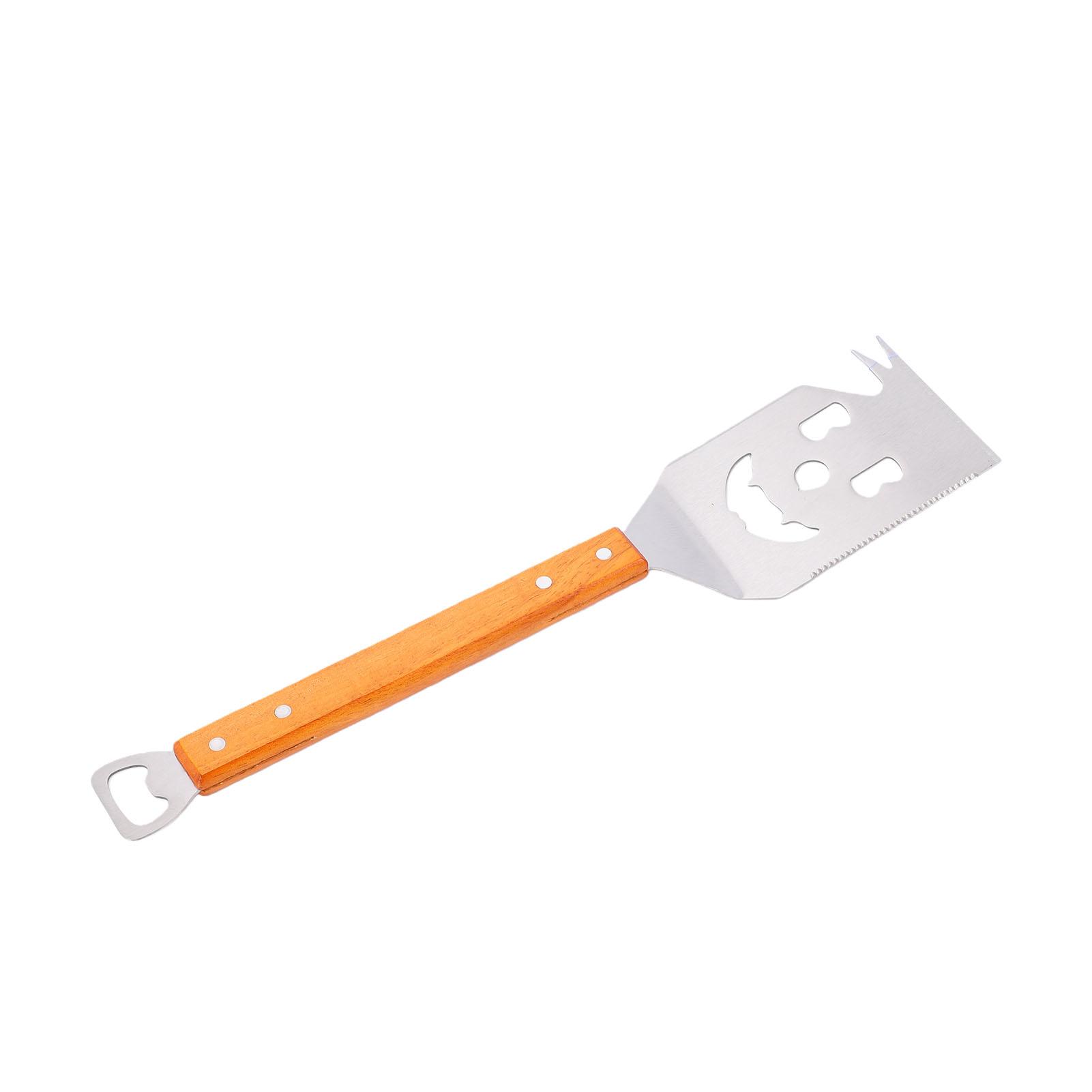 Barbecue Cutlery Set Multifunctional Stainless Steel BBQ Spatula with Tongs for Outdoor Cooking