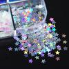 1 Set Star Glitter Nail Art Sequins 12 Grids Holographic Star Nail Charm Foils DIY Nail Design Crafts Manicure Decoration