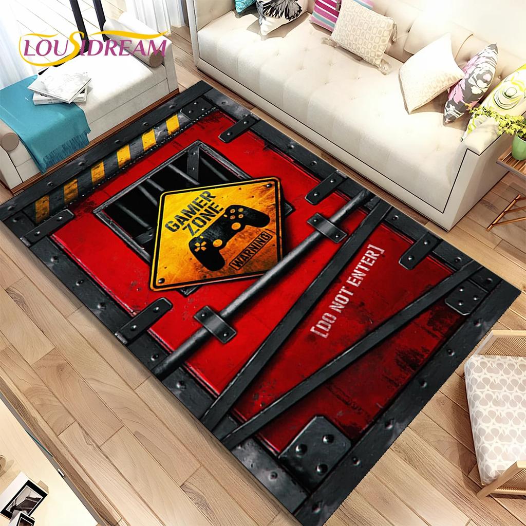 Kreslená hra Hráč Gamepad Koberec Koberec do obývacího pokoje Ložnice Domácí dekorace, Podložka Protiskluzová Dekorace Dětská Herna Pohovka Rohožka