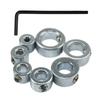 7 Sizes Carbon Steel Drill Guide Stop Collars Controller Set Precise Depth Control For Wood Plastic Drilling Operations