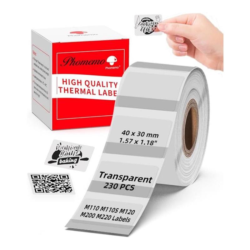 Phomemo Square Color Label Paper, 40x30mm, Compatible with M110/M120/M200/M220, One Roll