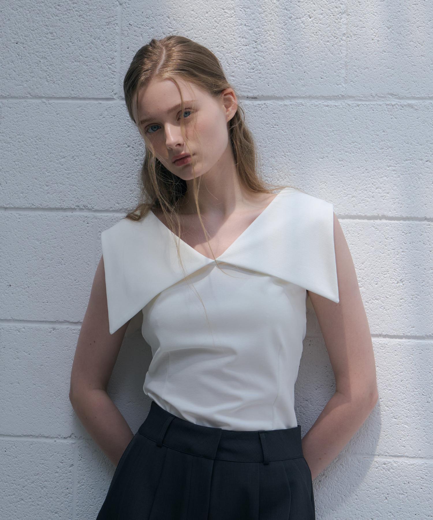 Odier Sailor Sleeveless Blouse - Ivory Ivory/One