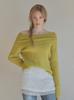 Teuwi Eldin Off-Shoulder Ribbed Long Sleeve Knit