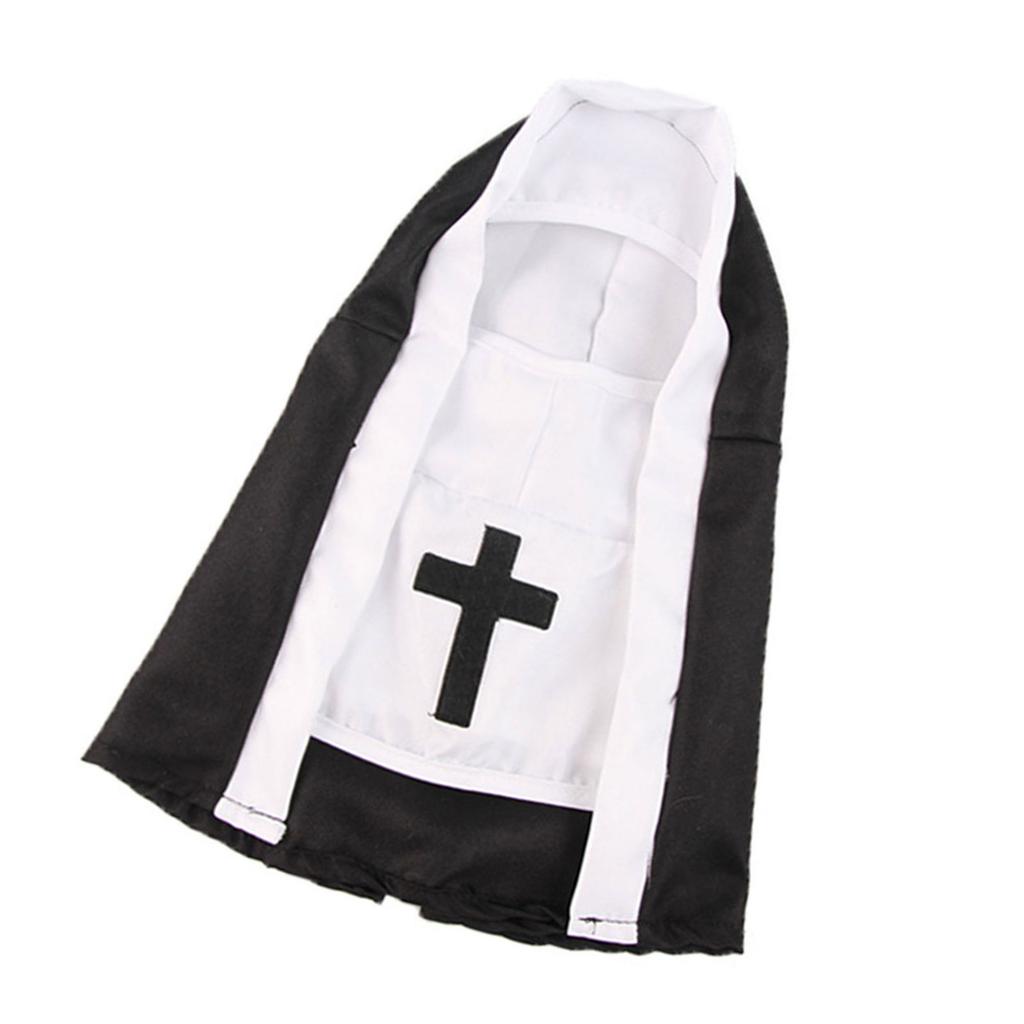 Whimsically Pet Nun Cloak Robe Dress Halloween Costume Parties Supplies For Dog Cats Photoshoots Fun Cosplay Outfits