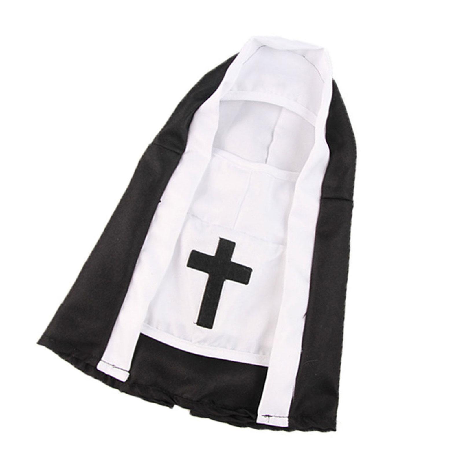 

Whimsically Pet Nun Cloak Robe Dress Halloween Costume Parties Supplies For Dog Cats Photoshoots Fun Cosplay Outfits L