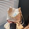 2025 New Chinese Style Butterfly Shoulder Bag Fashion Splicing Beaded Handbag Women's Versatile Messenger Bucket Bag