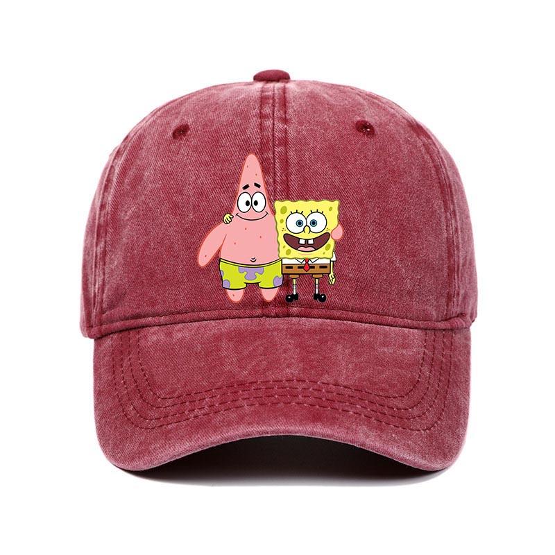 Mode Niedrige SpongeBob Baseballkappe Film Cartoon Figur Erwachsene Männer Frauen Sport Lässig Sonnenschutz Verstellbar Anime Schirmmütze Netzmütze