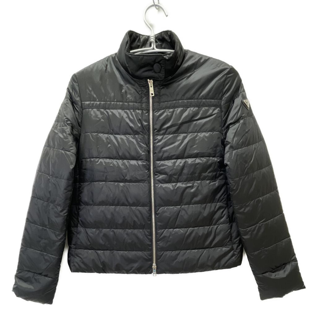 Prada 29B830 Black Triangle Plate Stand Collar Down Jacket Jacket 38 blackUsed