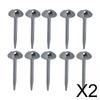2x 10x Tent Stakes Pegs Garden Camping Tents Nails, Domed with Hole Durable, Portable Ground