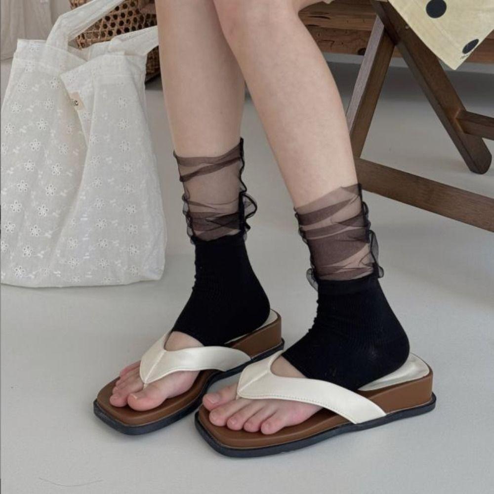 Sun Protection Foot Cover Breathable Leg Cover New Mesh Long Socks  Women Summer Black Mesh