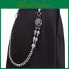 Punk Metal Skull Cross Pendant Belt Chain For Men And Women