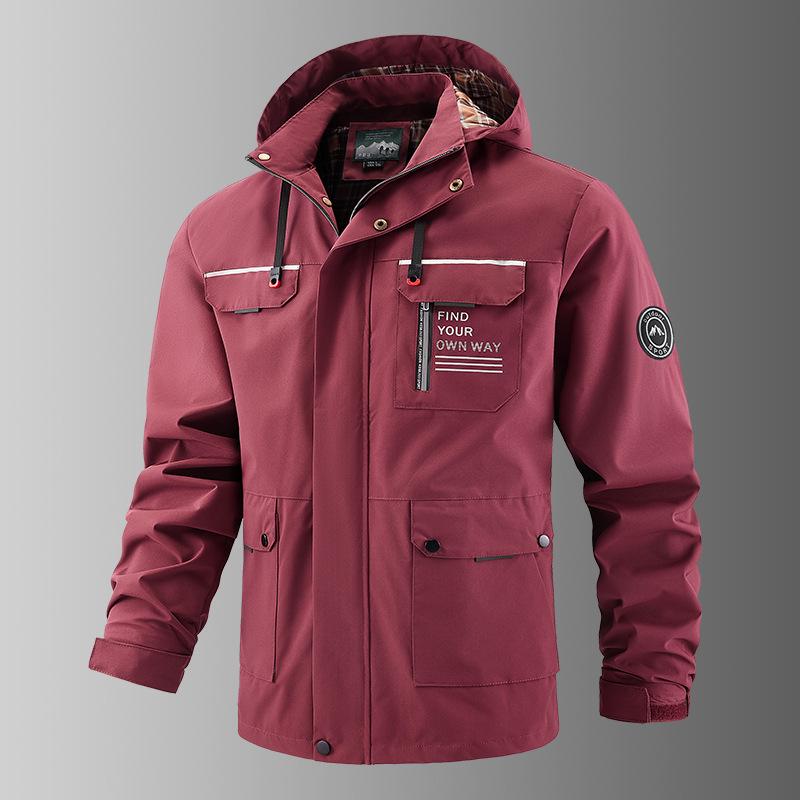 Men's Spring/Autumn European & American Casual Workwear Jacket: Loose Fashion Trench Coat