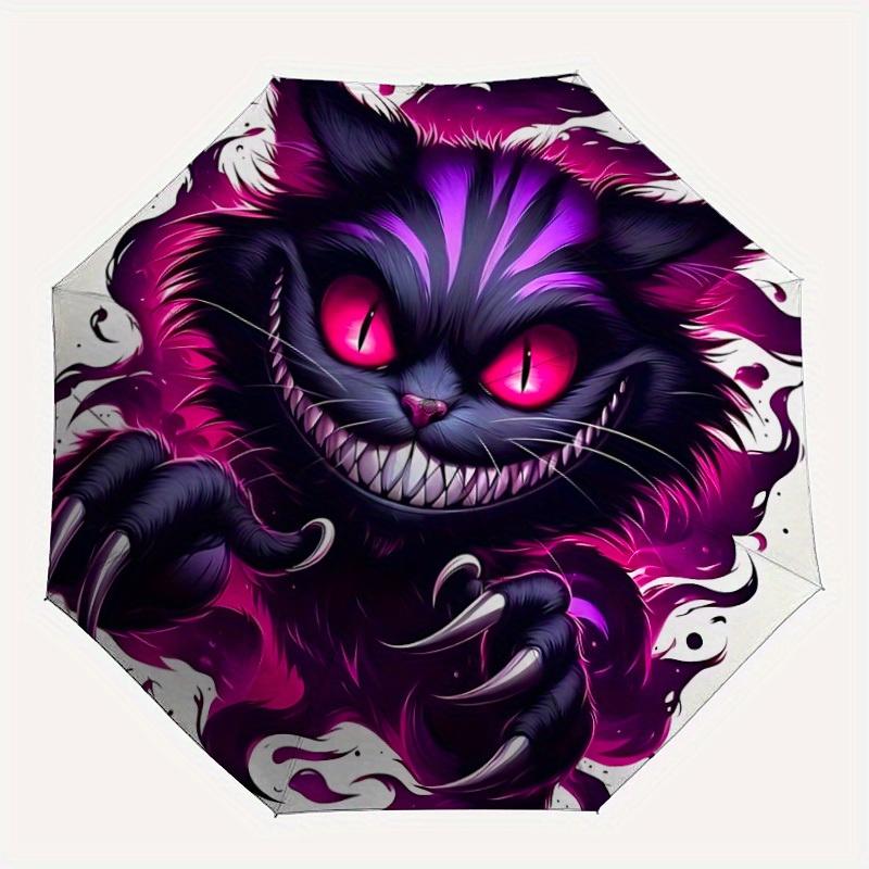 

1pc Cheshire Cat Automatic Opening/closing Umbrella , Foldable Sunshade, Perfect Gift for Friends, Durable Plastic Handle yy250804007