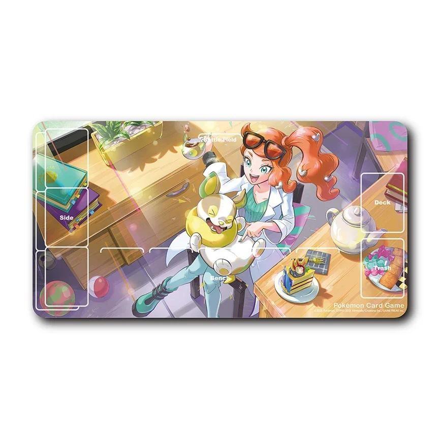 PTCG Adventure Card Pad Eevee Lillie Diy Rubber Action Toy Figures Anime Game Collection Battle Mat