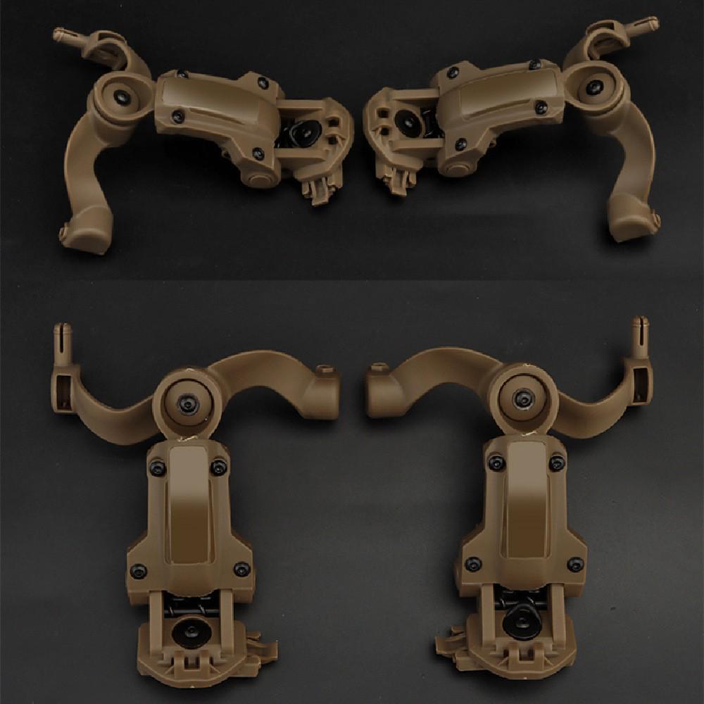 Tactical Helmet Rail-Mount Adjustable Earcup Bracket
