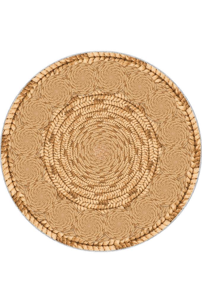 Rovigo Home Washable Round Printed Carpet RHM7061-SD327