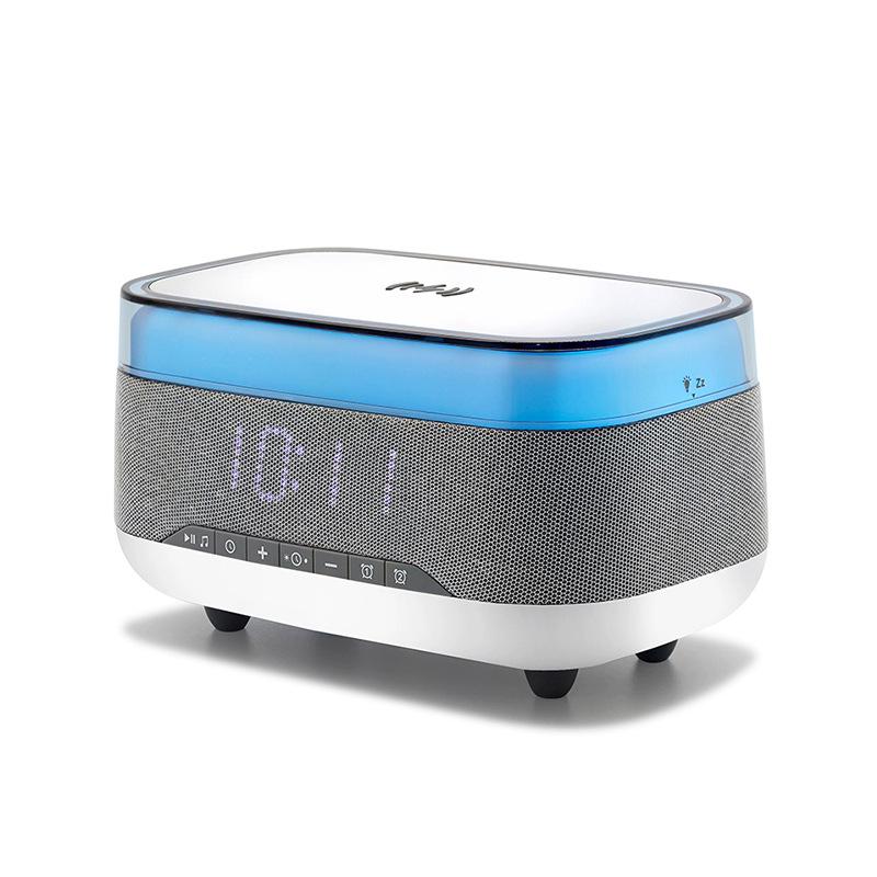 Multi-functional Wireless Charger & Bluetooth Speaker with Digital Clock