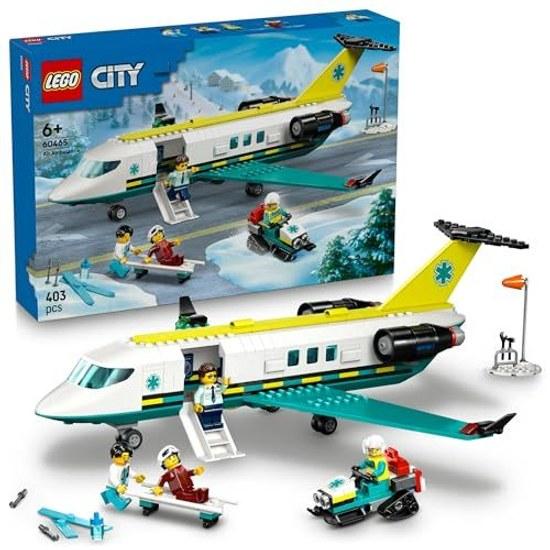 LEGO City Emergency Transport Aircraft Toy Block Educational Gift Boys Girls Children Ages 6 7 8 9 Vehicle Airplane Airship Science Mother Father