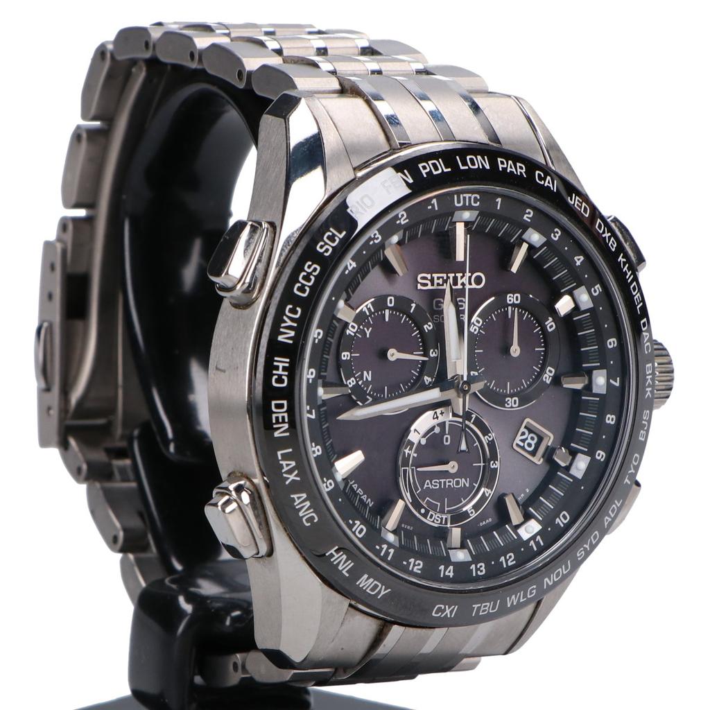 Seiko SBXB003 ASTRON Prestige Line Titanium Chronograph Dual Time GPS Solar Powered WatchesUsed