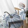 Thanksgiving Eucalyptus Blue Pumpkin Tulle Curtains For Living Room Sheer Curtain For Bedroom Window Blinds Voile Curtains