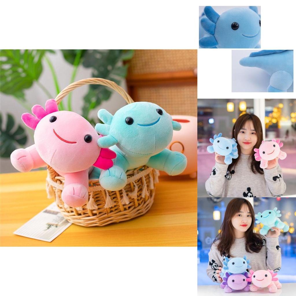 Adorable Cartoon Pink Axolotl Plush Doll Soft Stuffed Toy For Kids And Collectors