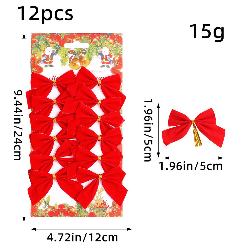 

Красивый галстук-бабочка, елочные украшения, рождественский кулон, елочные украшения, безделушки 12-pcs красный