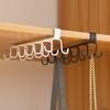 1pc Home Simple Kitchen Double Row Hook, Hanging Traceless Iron Cup Hook, Hanging Rack for Kitchen Bathroom Bedroom