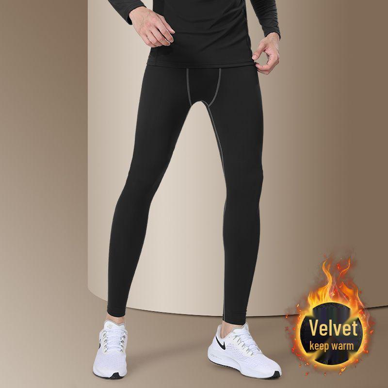Pantaloni da Allenamento Invernali da Uomo ad Alta Elasticità - Collant Caldi e ad Asciugatura Rapida per Yoga e Corsa Autunno/Inverno