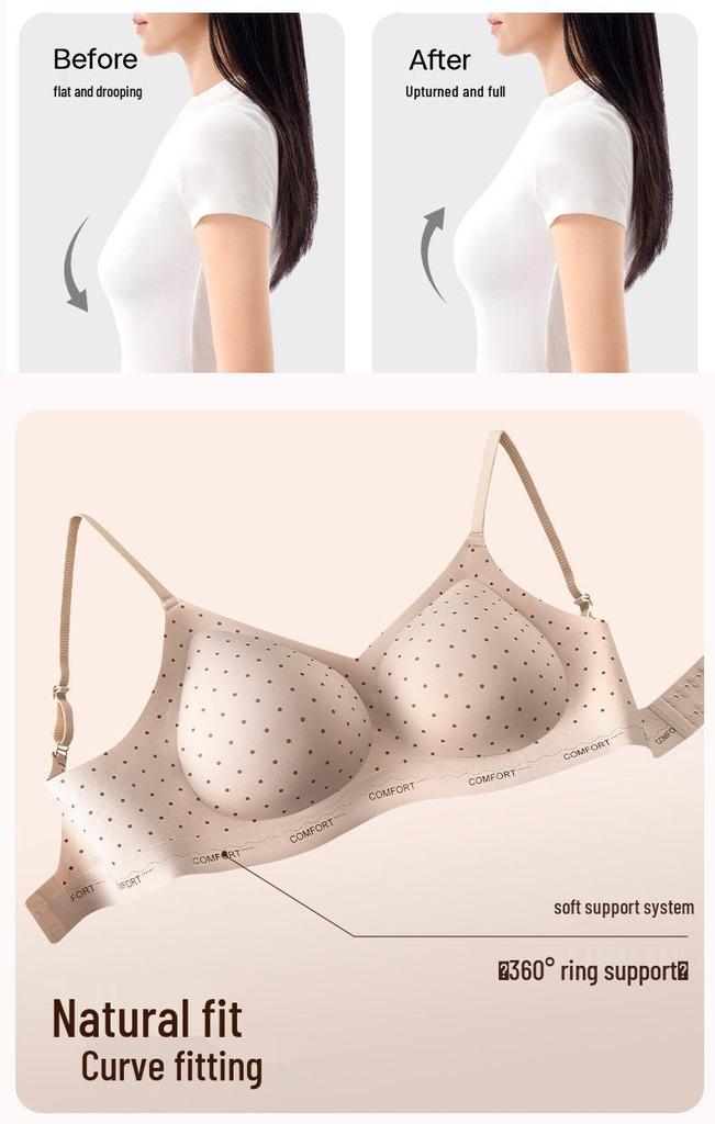 2026 Retro Leopard Print Seamless Push-Up Bra for Small Busts