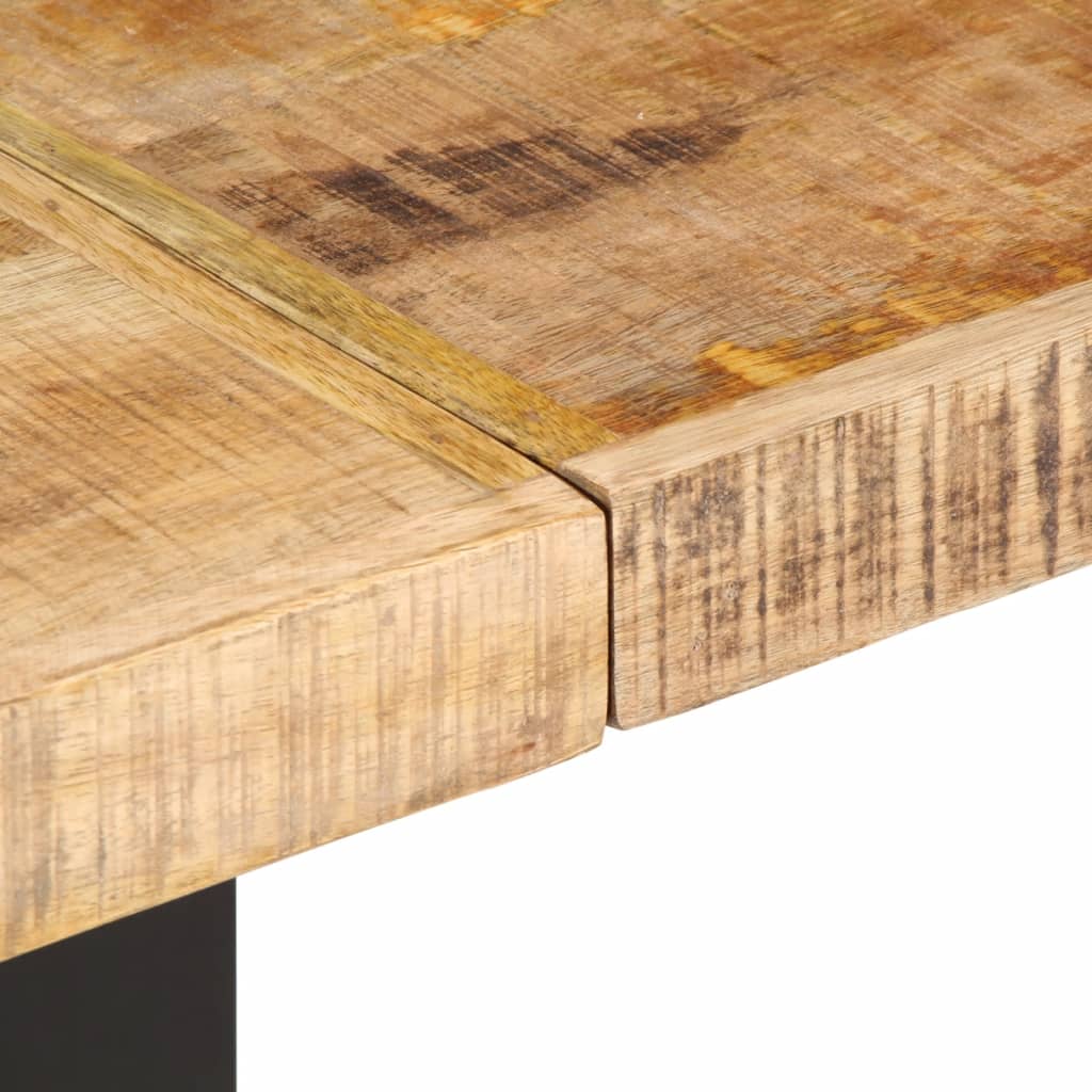 Bench 160 cm Rough Mango Wood and Steel