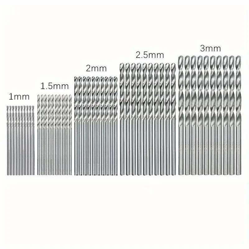 100/50 Stück Titannitridbeschichtete Bohrer HSS Hochgeschwindigkeitsstahl Set Werkzeug Qualität Elektrowerkzeuge 1/1.5/2/2.5/3mm
