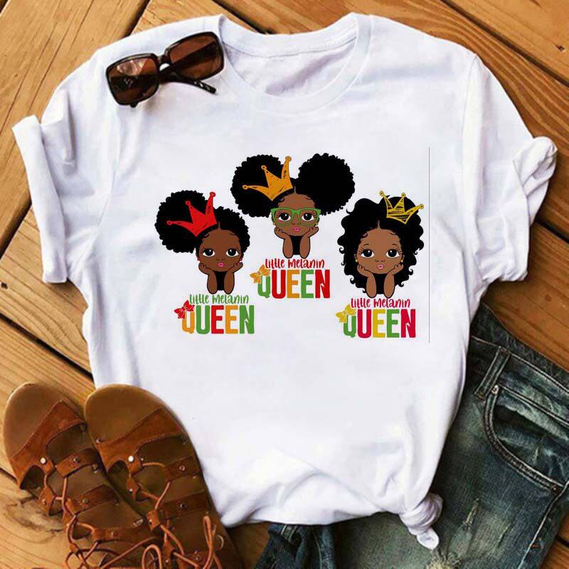 African Girl Tshirt African Girl Crewneck Trendy Casual Fashionable Printed Casual Shortsleeved Childrens And Adult Tshirt