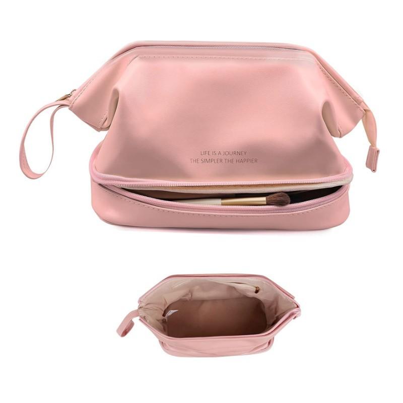 Amazon Spot Cloud Double-layer Cosmetic Bag Large Capacity Ins High-end Wash Bag Multi-functional