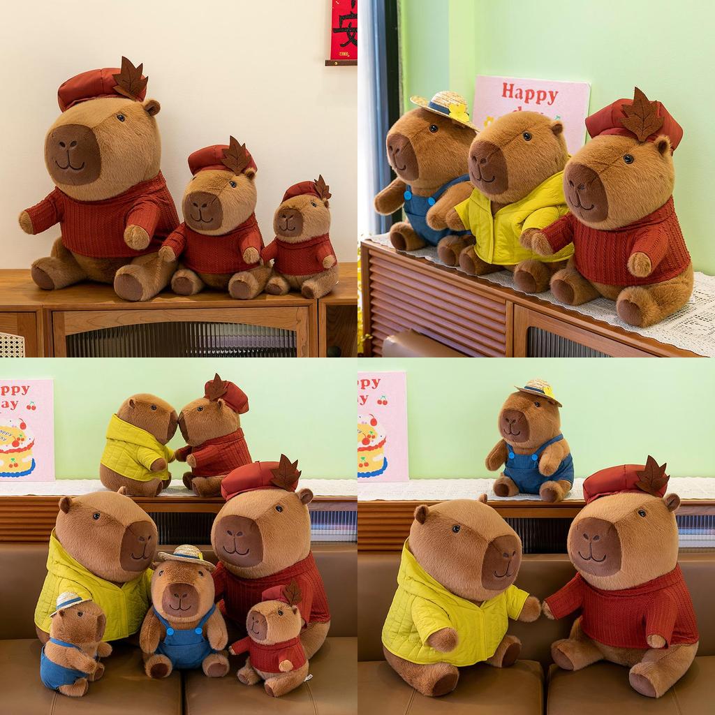 Adorable Capybara Plush Doll Soft Stuffed Animal Cute Gift For Girls Birthday Present