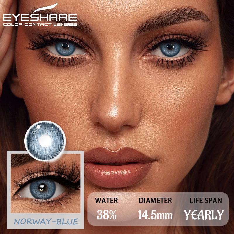 1 pár Divatos Színű Kontaktlencse Smink Szépség Puha Lencsék Kék Lencsék Szürke Pupillák Szemek Éves Zöld Szemkontaktlencsék