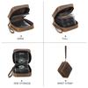 Retro Crazy Horse Leather CD Storage Case for 56 Discs with Wrist Strap