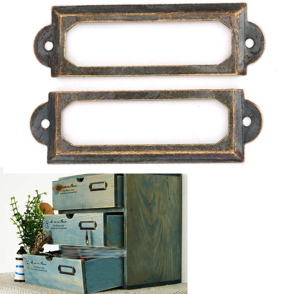 20 Pcs Drawer Label Brand Students DIY Retro Drawer Signs Shelf Note Accessory