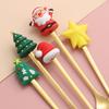 Stainless Steel Spoon Creative Christmas Tree Coffee Mixing Spoon Dessert Fruit Fork Spoon Fork Cutlery Gifts from Santa Claus