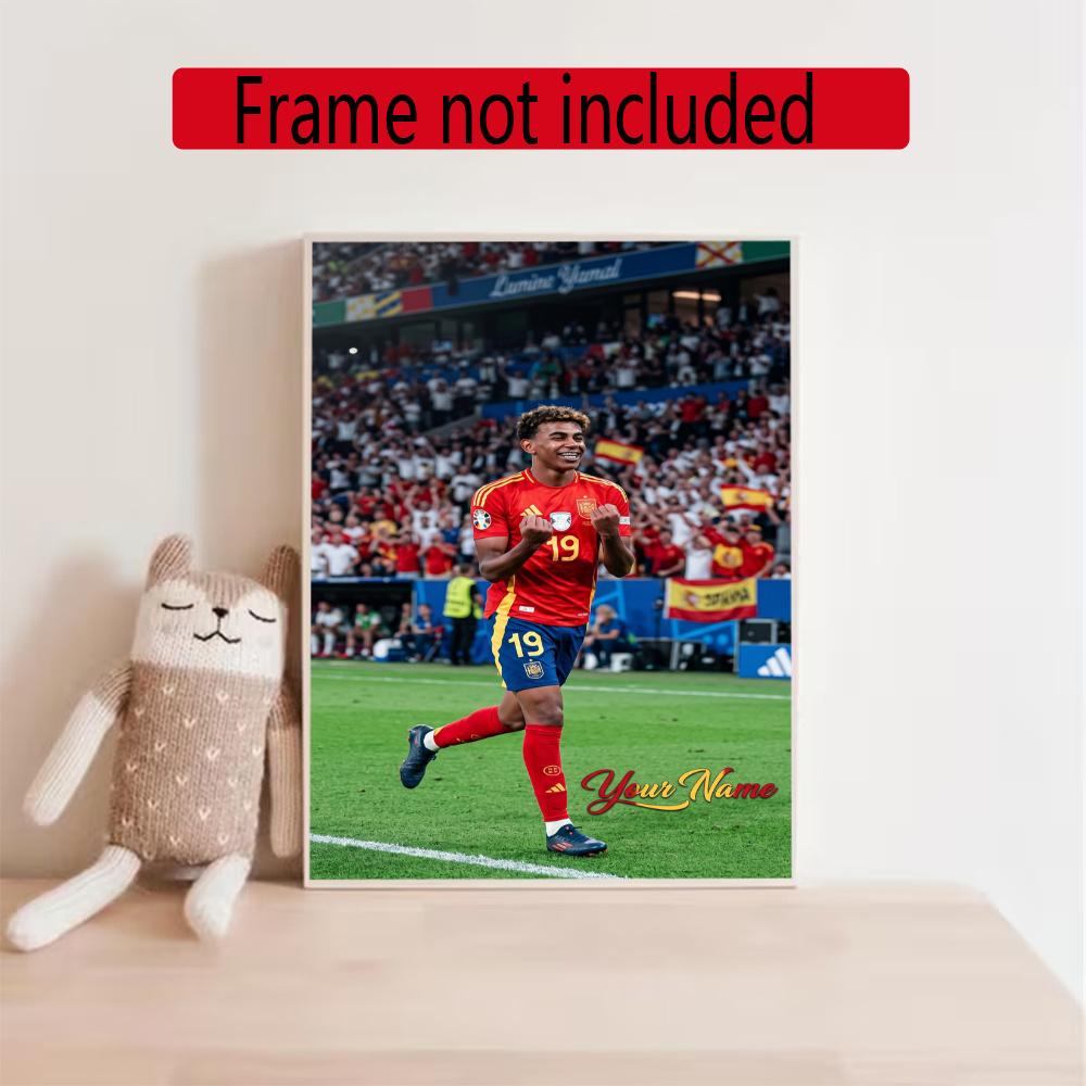 Lamin Yamal Customize Your Name Diamond Painting Round Diamond Diy Frameless Holiday Artwork Suitable For Home Office Wall Decoration