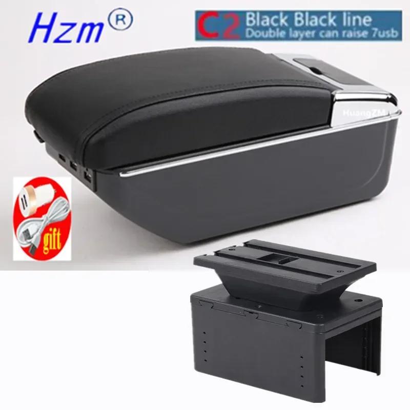 For Ford Focus mk1 Armrest Box For For Ford Focus mk1 Universal Car Armrest nterior Parts Center Storage box with USB LED light