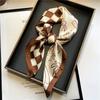 70*70cm Silk Scarf Scarftop Headwraps For Woman Fashion Four Seasons Hair Accessories Hijab Foulard Bandana Femme Headscarf